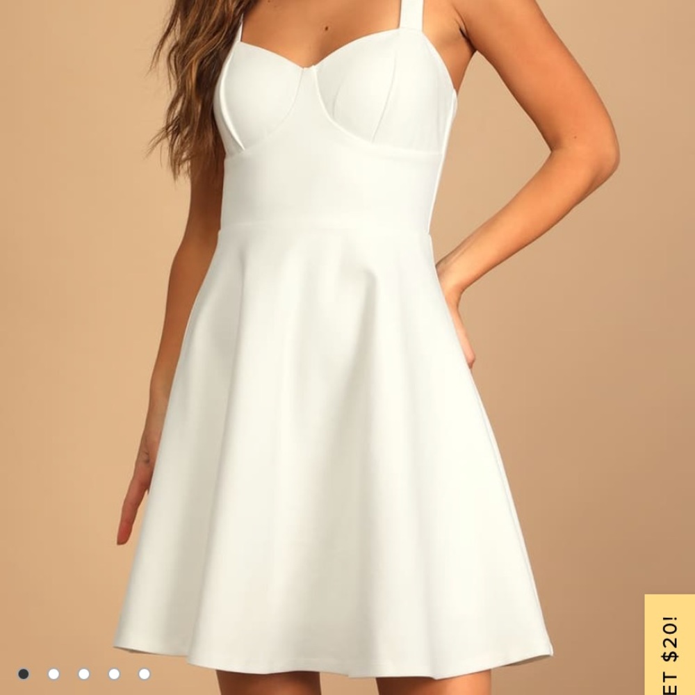 Lulus white skater dress